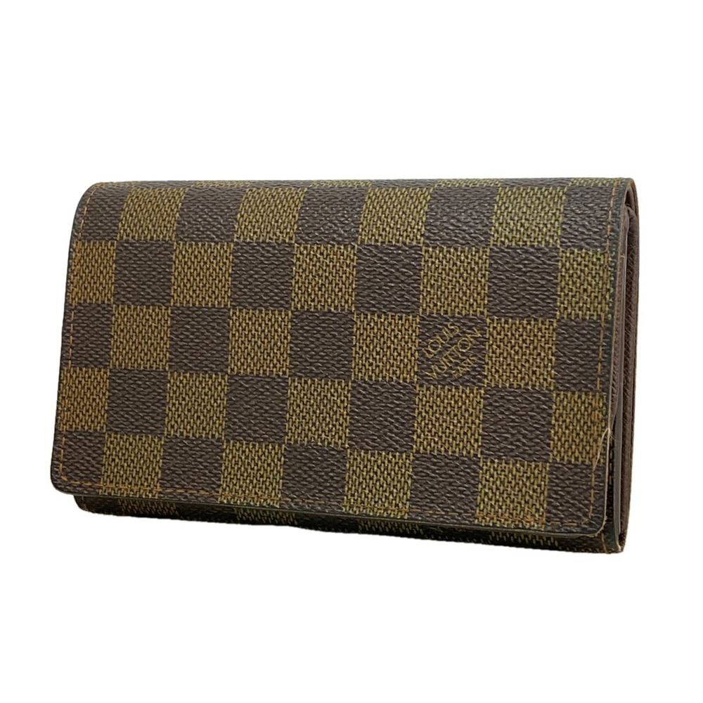Louis Vuitton Damier Portemonnaie Bietrezor Wallet N61730 Ebene Women's